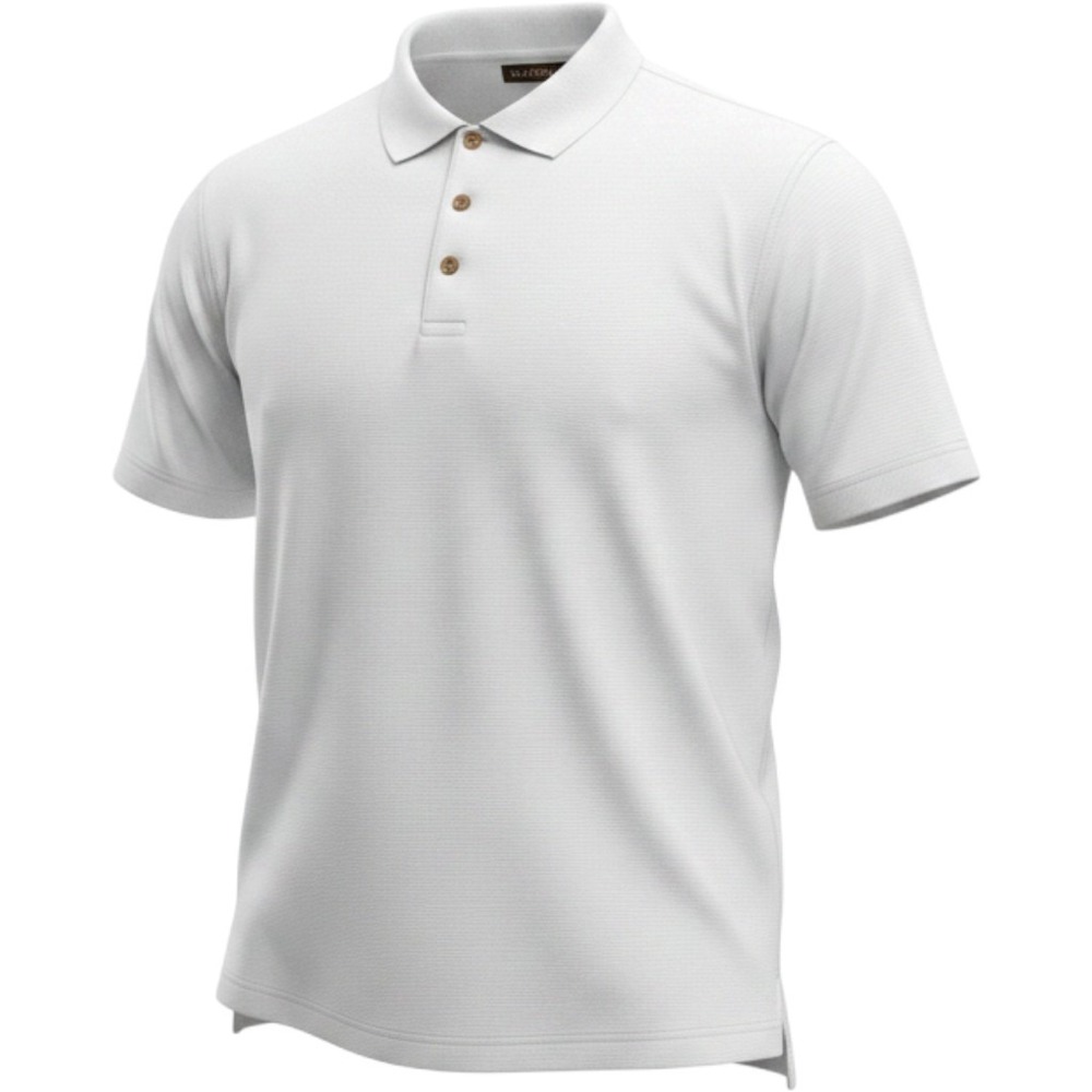 Cubavera‎ Mens XXL White Ribbed Short Sleeve Polo Shirt Polyester Casual Classic
